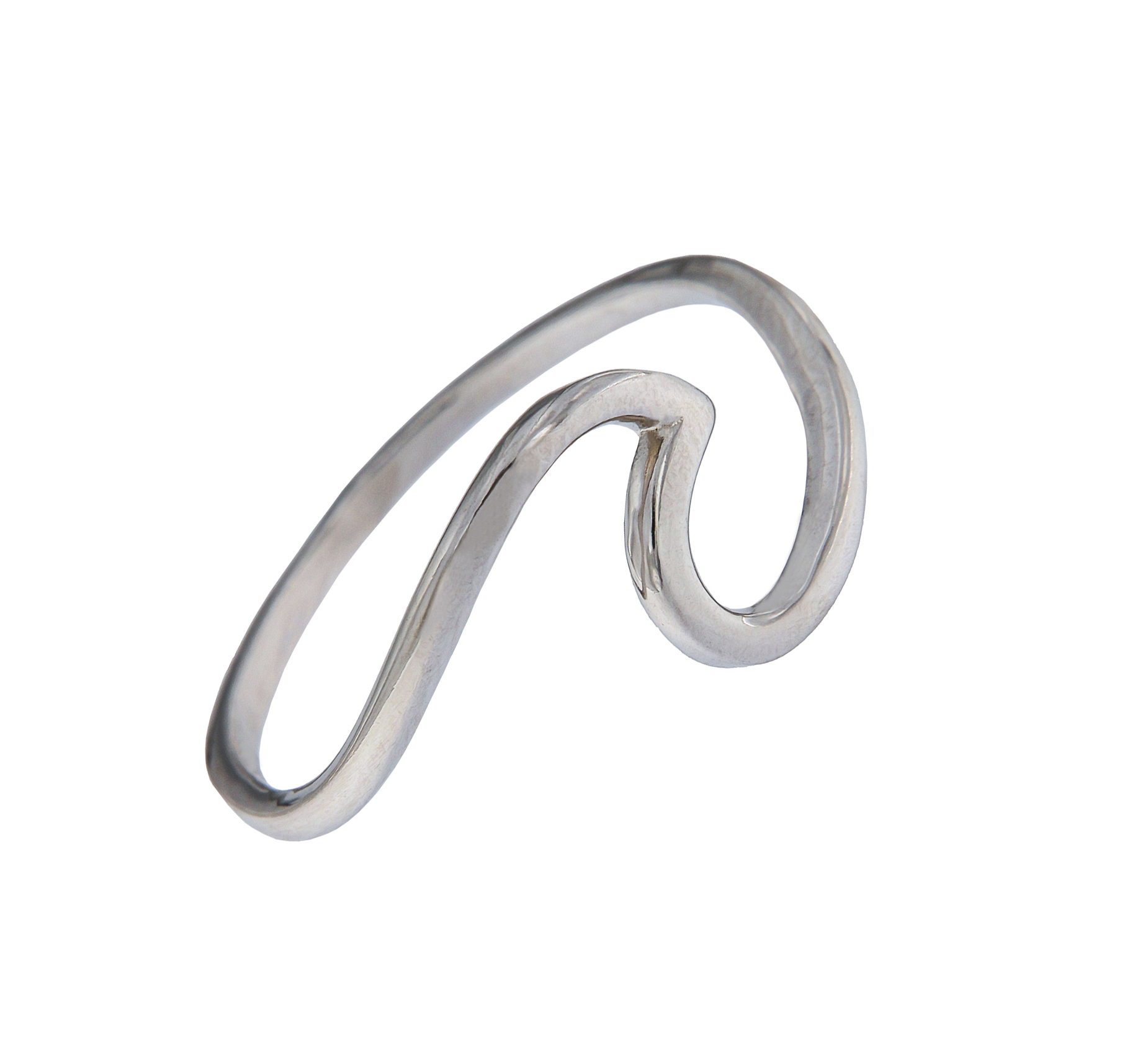 Anillo Plata Mara de plata de ley con diseño de ola inspirado en el mar