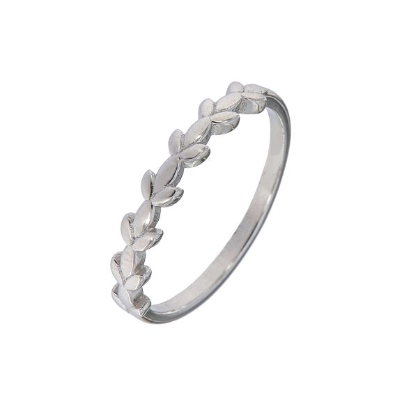 Anillo Plata Iris de plata de ley con diseño de hojas