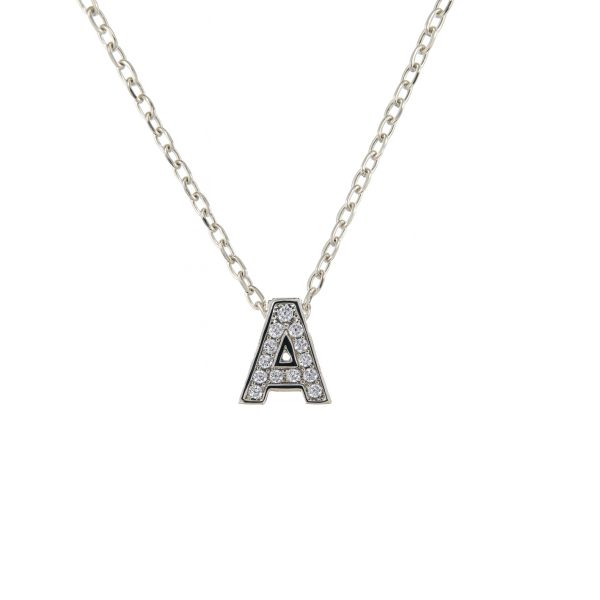 COLLAR PLATA INICIAL CIRCONITA PEQUEÑA