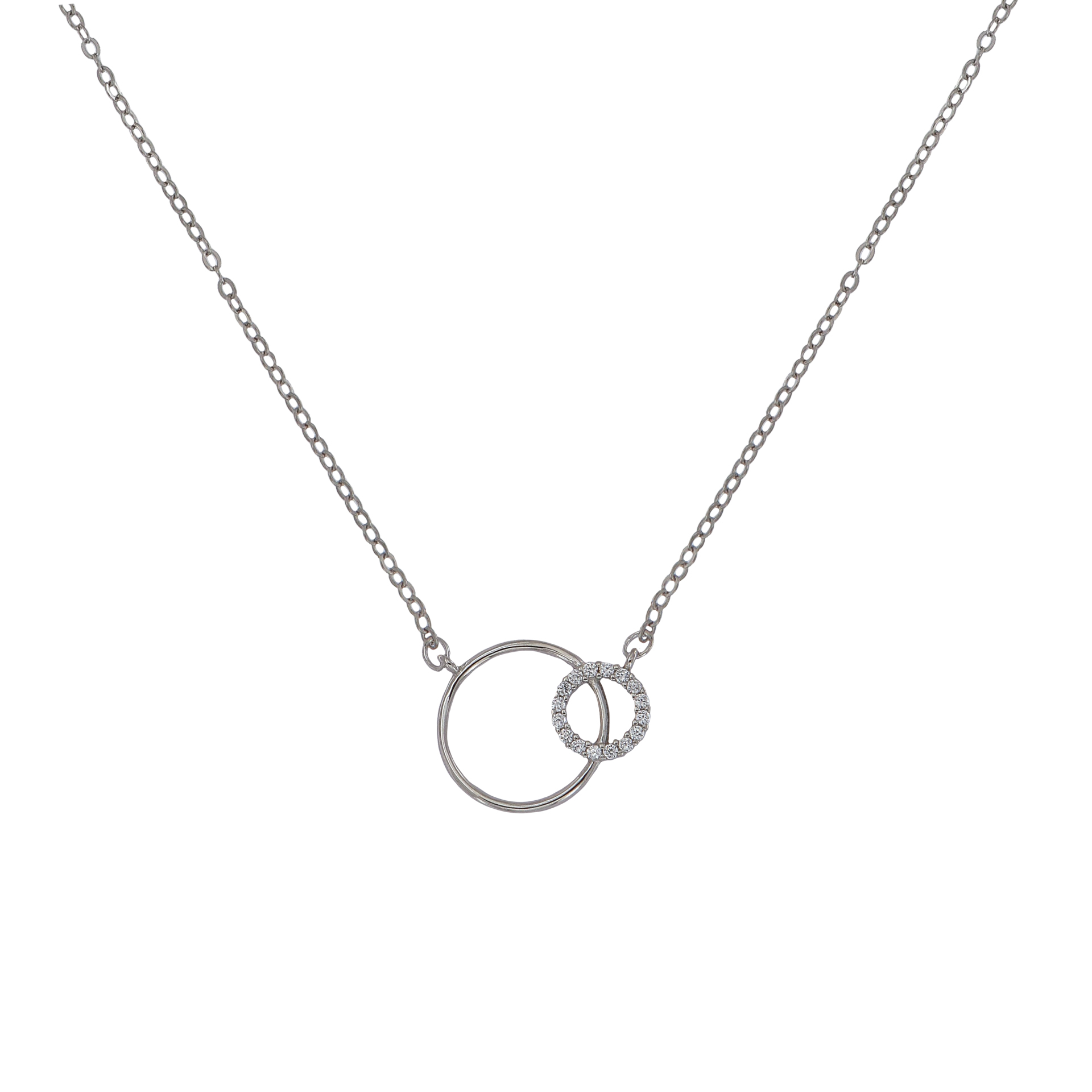COLLAR PLATA CIRCULOS VERONA
