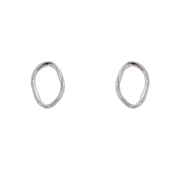 pendientes plata Hoshi aro orgánico minimalista