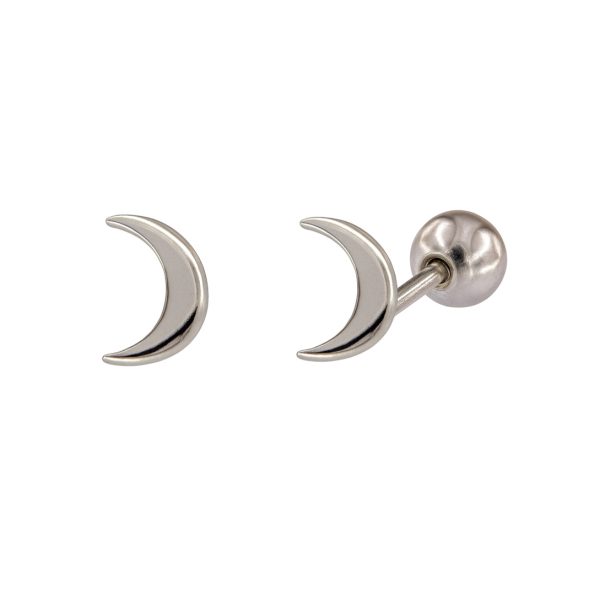 Piercing de plata con diseño de luna creciente Scarlett