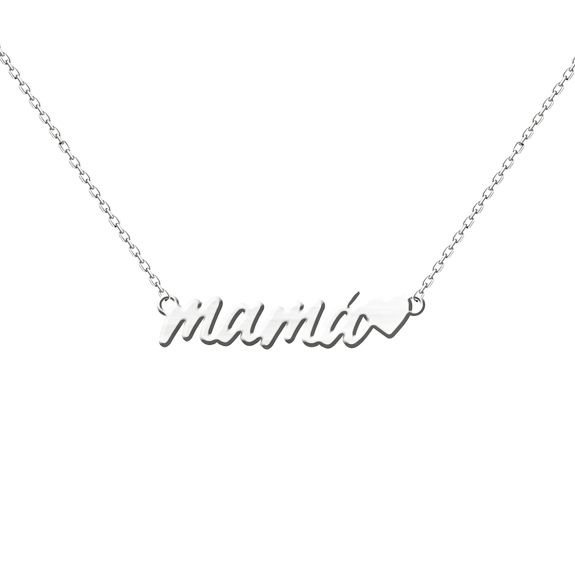 Collar mamá personalizado plata