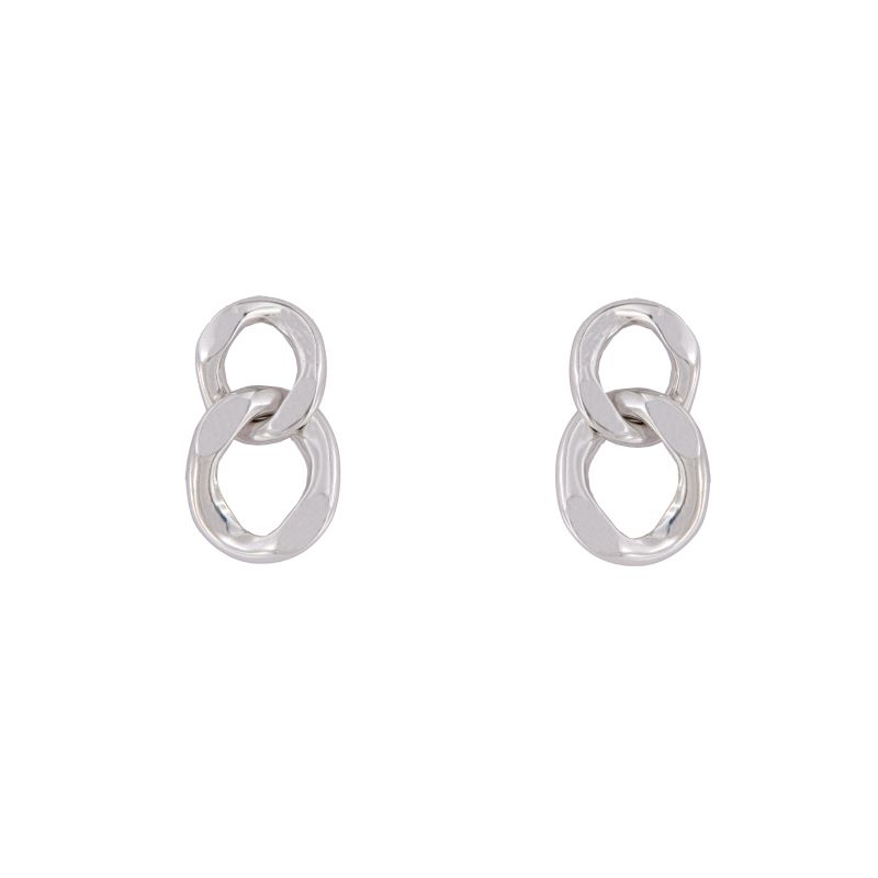 pendientes plata Yume diseño orgánico entrelazado