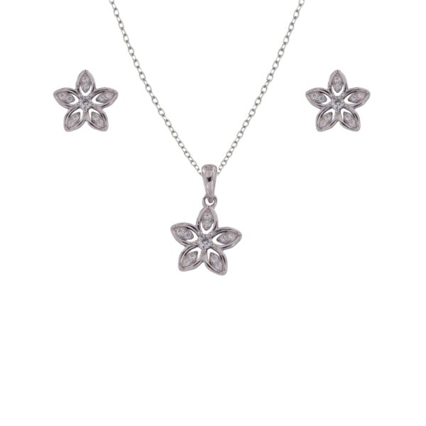 COLLAR Y PENDIENTES PLATA INDIRA