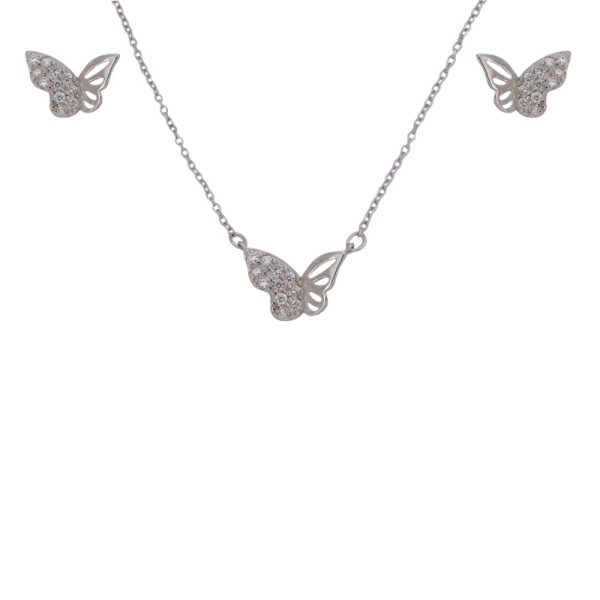 COLLAR Y PENDIENTES PLATA NAROBIA