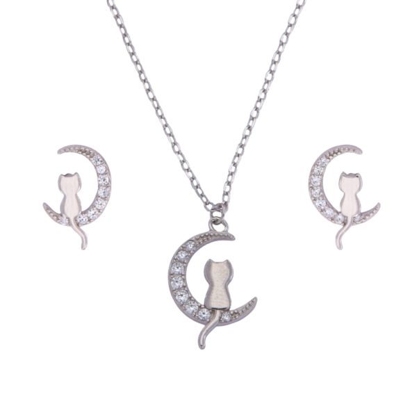COLLAR Y PENDIENTES PLATA XENIA
